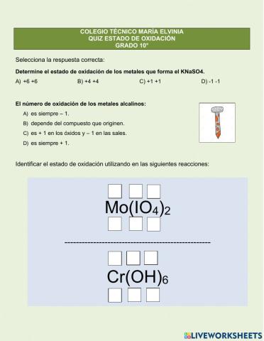 Estados de oxidación