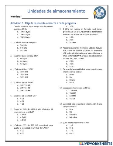 Unidades de almacenamiento