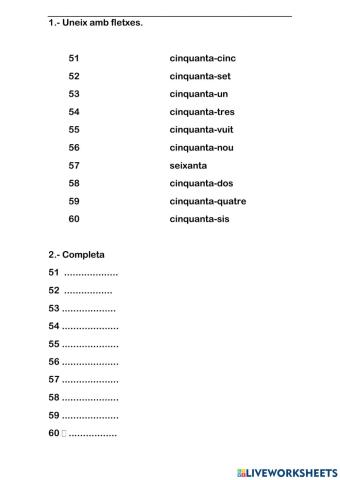 Escriptura nombres 51-60