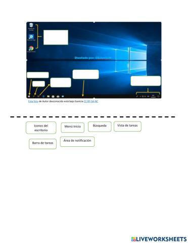 Partes del escritorio de Windows