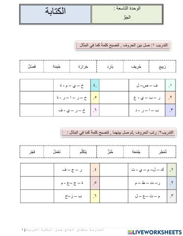 الكتابة - الجو