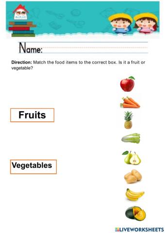 Fruits and Vegetables