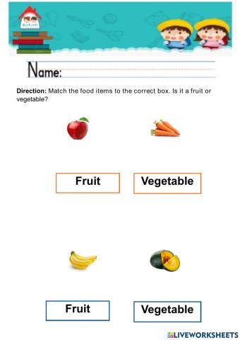 Fruits and Vegetables