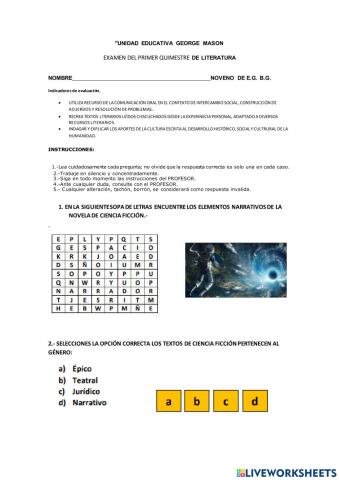 Examen quimestre 1