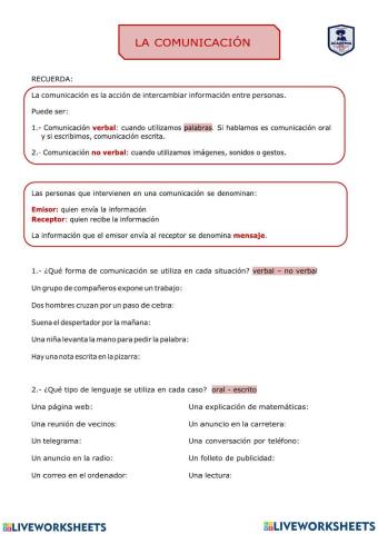 Comunicación Oral y Escrita