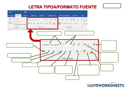 LETRA TIPOA-formato fuente