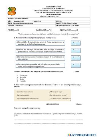 Examen primer quimestre segundo bgu