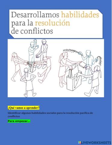 Desarrollamos habilidades para la resolución de conflictos