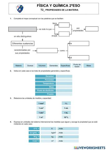 Propiedades de la materia