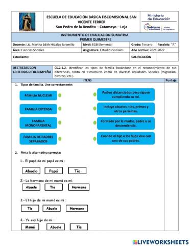 Prueba de Estudios Sociales