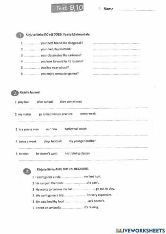 Unit 9 & 10 test