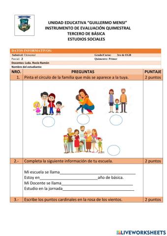 Evaluación Estudios Sociales