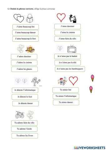 Ce: les goûts estructures