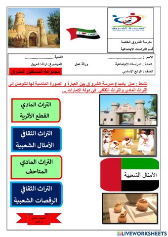 ورقة عمل تراثنا العريق 2  مجموعة المستقبل المشرق