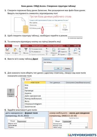 Бази даних. Конструювання таблиць