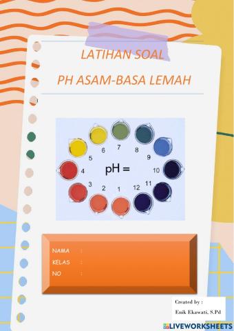 Latihan ph asam basa lemah