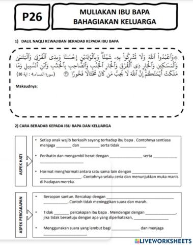 P26 t2 muliakan ibu bapa bahagiakan keluarga