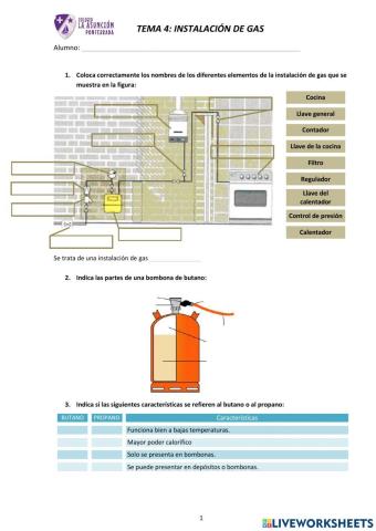 Instalación de gas