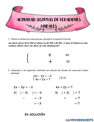 Sistemas de ecuaciones lineales