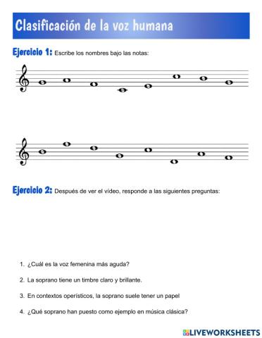 Clasificación de la voz humana