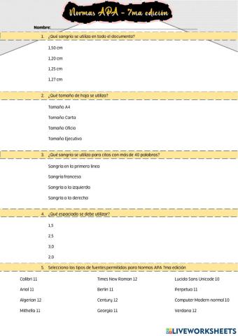 Normas APA 7ma Edición