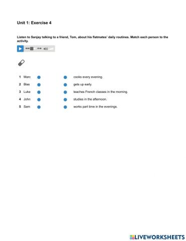 Mindset Foundation - Listening & Speaking Skills Modules - Unit 1 Ex4