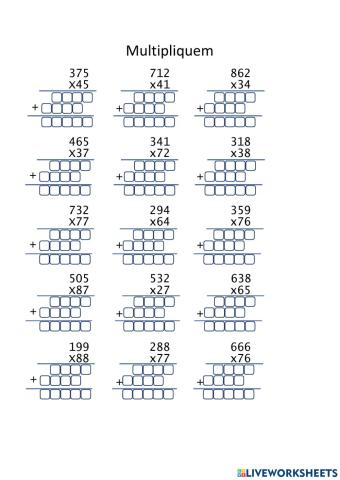 Multiplicació 2 xifres