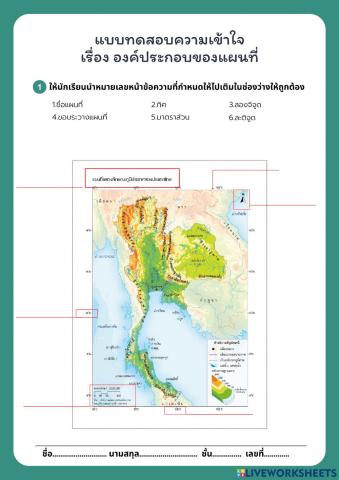 องค์ประกอบของแผนที่