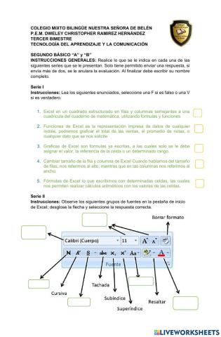 Evaluación 2do. Básico Computación BIV 