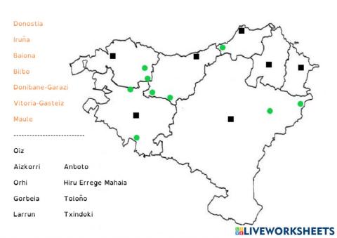 EUSKAL HERRIKO HIRIBURUAK eta MENDIAK