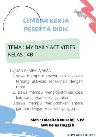 Lk bahasa ingggris daily activities