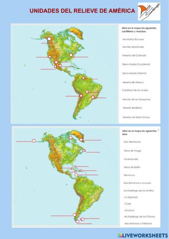 Unidades del relieve de América