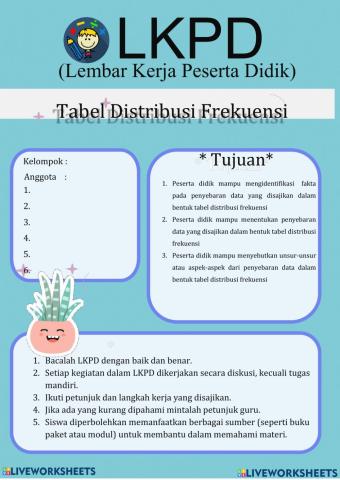 Distribusi frekuensi data berkelompok 12 sma