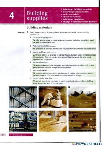 Unit 4 Building supplies p 28