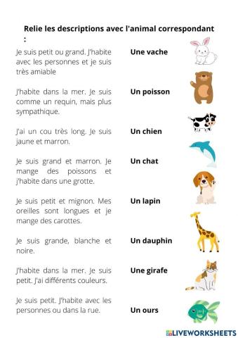 Les animaux