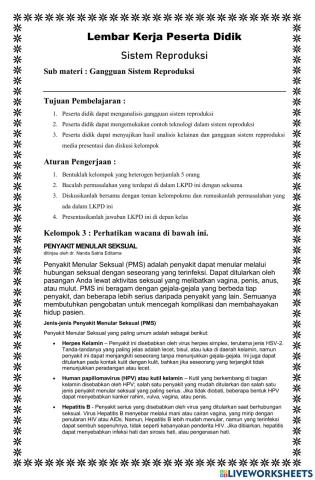 LKPD Gangguan Sistem Reproduksi kel 3