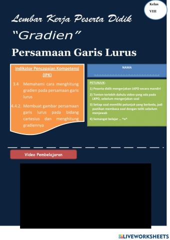 Persamaan Garis Lurus