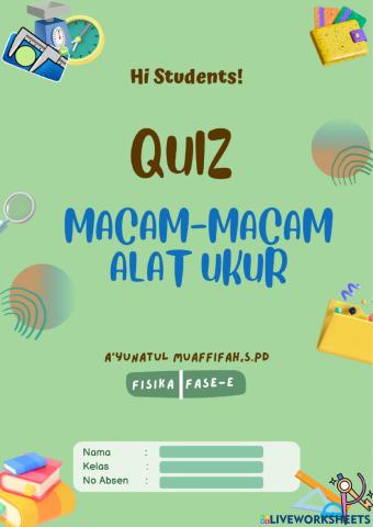 Quiz Macam-macam Alat Ukur