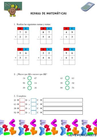 Repaso de matemáticas