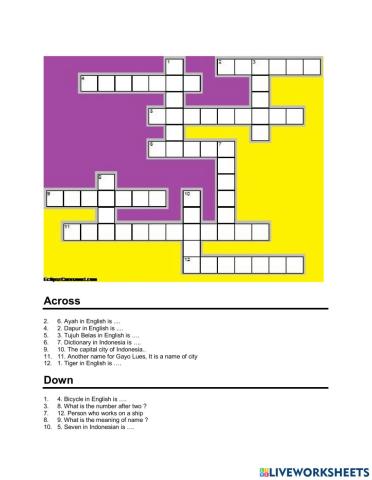 English puzzle