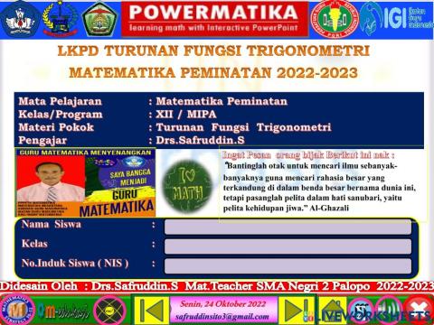 Lkpd    turunan fungsi trigonometri