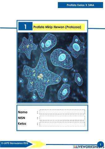 Pengembangan E-LKPD Bernuansa ESQ Pada Materi Protista (Protozoa)