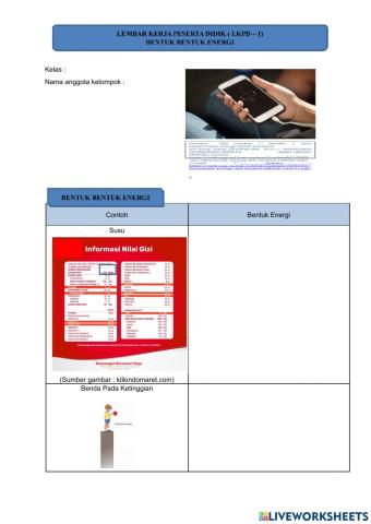 Bentuk dan Transformasi Energi