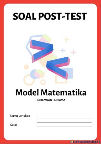 Soal Post-test Model Matematika Prolin1