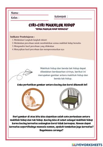 Ciri-ciri makhluk hidup (semua makhluk hidup bernafas)