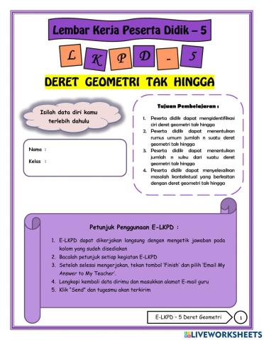 Deret Geometri Tak Hingga