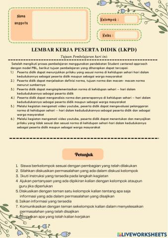 LKPD Kelompok 2 dan 7 - Pelanggaran Norma