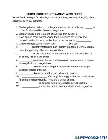 Carbohydrates 2