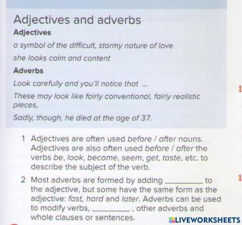 Rules on adjectives-adverbs