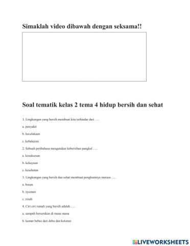 Tema 4 subtema 1 kelas 2